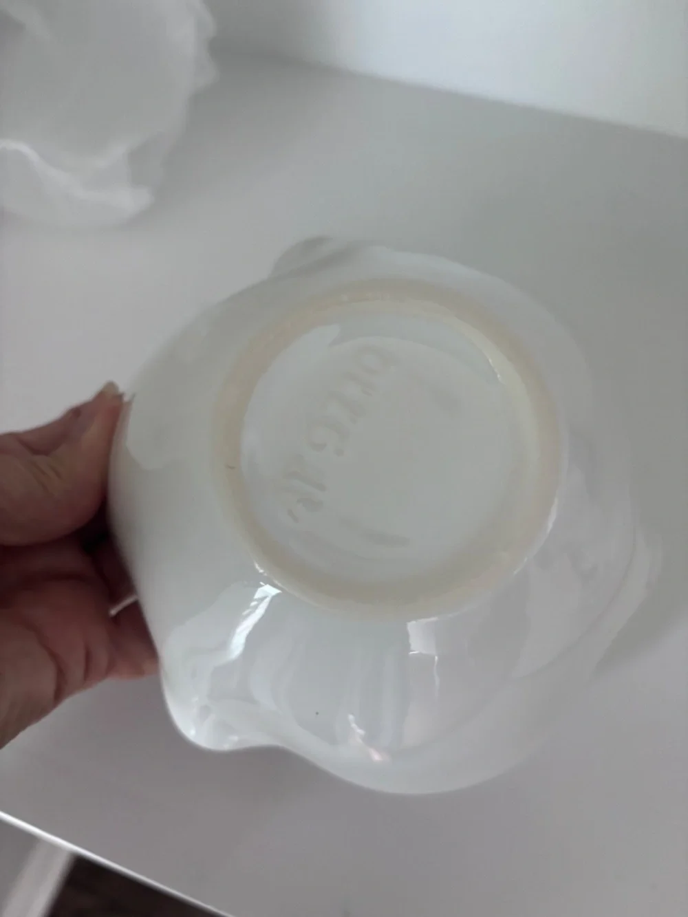 Never used Crate and Barrel White Ruffle Chip & Dip set